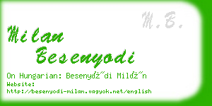 milan besenyodi business card